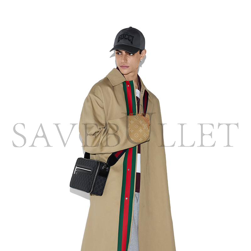 GUCCI GG BLACK MEDIUM CROSSBODY BAG 822072 (26.5*17.5*8cm) GUCCI GG BLACK MEDIUM CROSSBODY BAG 822072 (26.5*17.5*8cm)